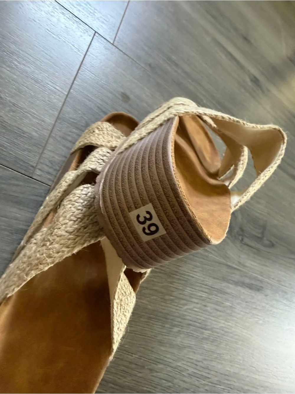 Women’s Crisscross Woven Slide Sandals - Beige/Camel Size 8.5
